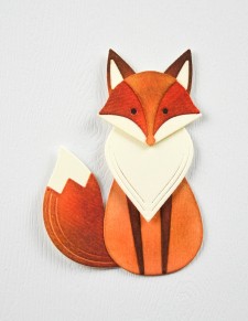 Block Print Wise Fox