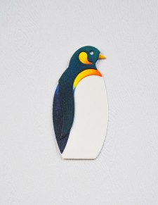 Block Print Peaceful Penguin
