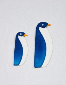 Block Print Marching Penguins