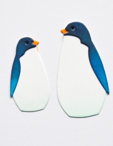 Block Print Puffy Penguins