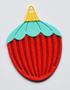 Block Print Ribbed Ornament