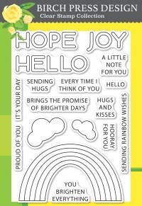 Rainbow Days Lingo Notes clear stamp set