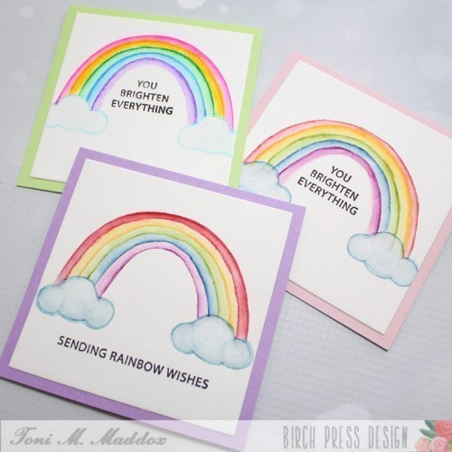 Rainbow Days Lingo Notes clear stamp set