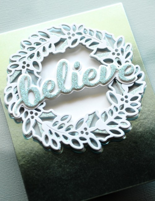 Shown with 57450 Holly Wreath Plate Layer Set and 57303 Believe Honey Script