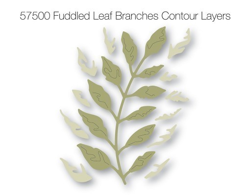Fuddled Leaf Branches Contour Layers