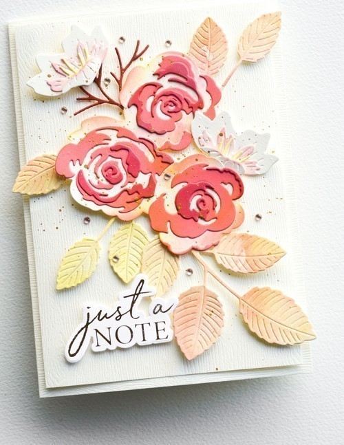Shown with 57522 Rose Leaves, 57494 Peeking Flower, BPF514 Just a Note, and 57499