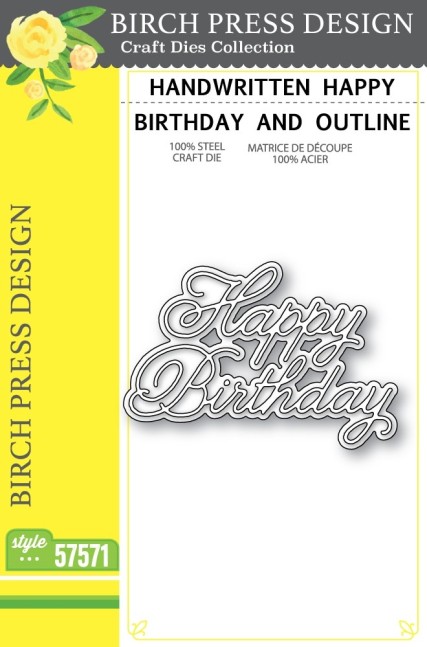 Handwritten Happy Birthday and Outline