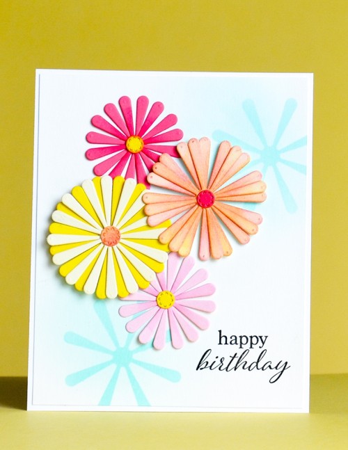 Shown with 57634 Block Print Daisy Flower