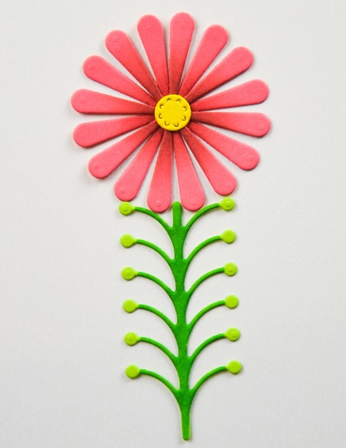 Block Print Daisy Flower