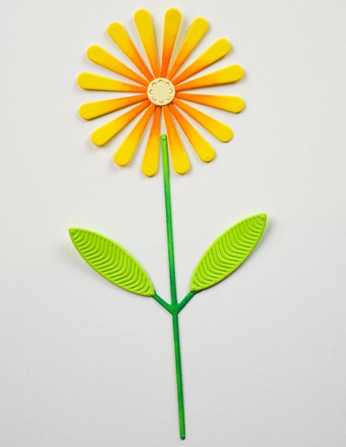 Block Print Daisy Flower