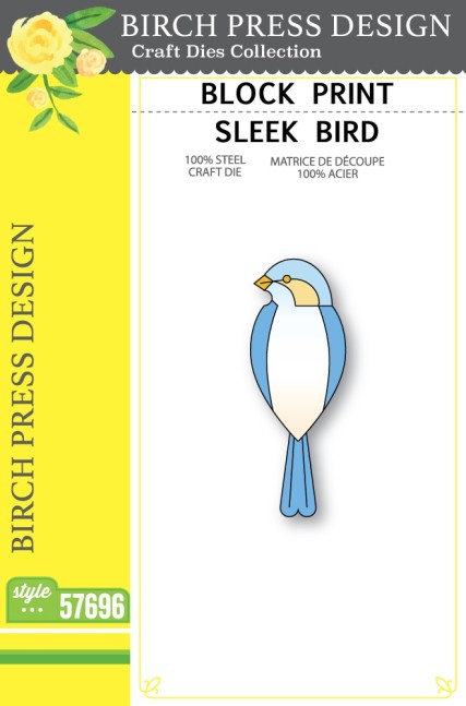 Block Print Sleek Bird