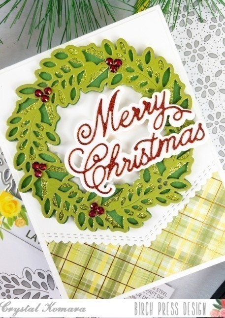 Handwritten Merry Christmas and Outline