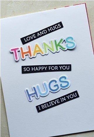 Lingo Thanks clear stamp set and die set
