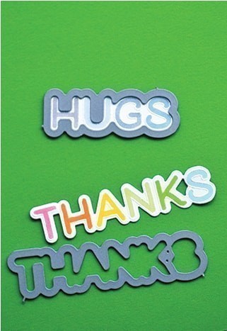 Lingo Thanks clear stamp set and die set