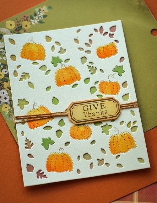 Pumpkin Lacework clear stamp set